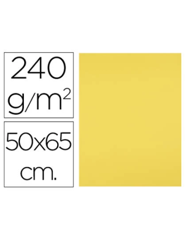 CI | Cartulina liderpapel 50x65 cm 240g/m2 amarillo limon paquete de 25 unidades