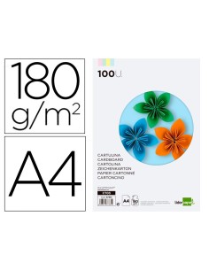 CI | Cartulina liderpapel a4 180g/m2 4 colores surtidos...
