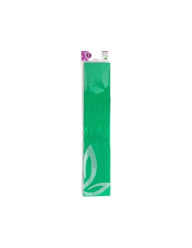 CI | Papel crespon liderpapel 50 cm x 2.5m metalizado verd e