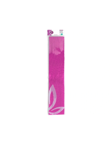 CI | Papel crespon liderpapel 50 cm x 2.5m metalizado rosa