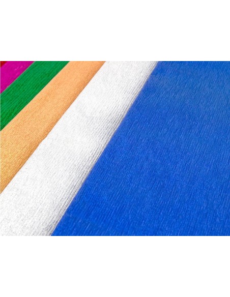 CI | Papel crespon liderpapel 50 cm x 2.5m metalizado rosa