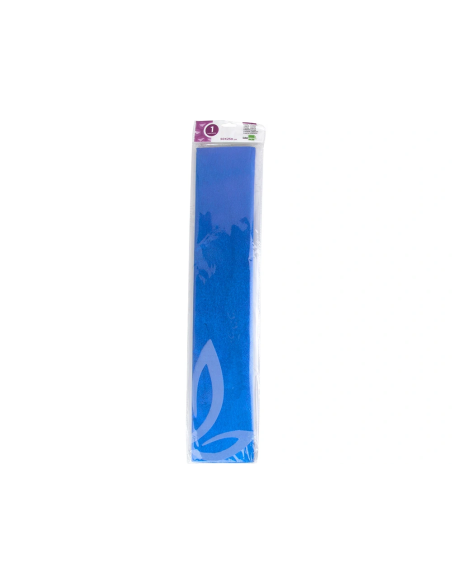 CI | Papel crespon liderpapel 50 cm x 2.5m metalizado azul