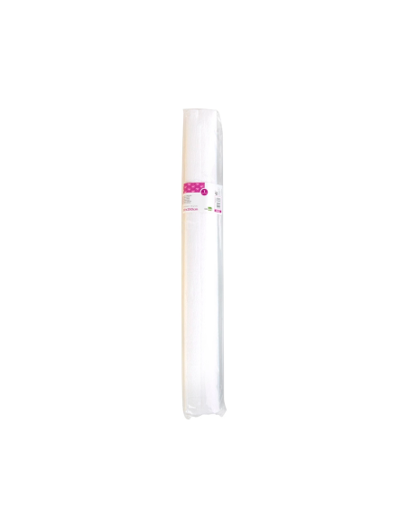 CI | Papel crespon liderpapel rollo de 50 cm x 2,5 m 85g/m2 blanco