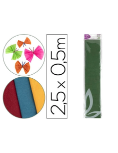 CI | Papel crespon liderpapel 50 cm x 2.5m 34g/m2 verde...