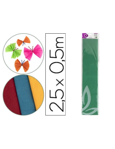 CI | Papel crespon liderpapel 50 cm x 2.5m 34g/m2 verde
