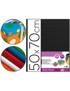 CI | Carton ondulado liderpapel 50 x 70cm 320g/m2 negro