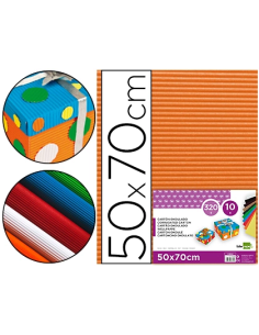 CI | Carton ondulado liderpapel 50 x 70cm 320g/m2 naranja