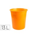 CI | Papelera plastico q-connect naranja translucido 13 litros