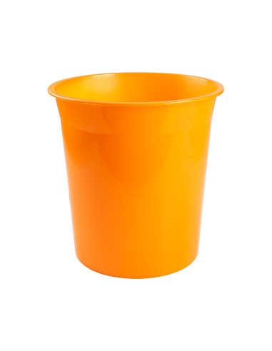 CI | Papelera plastico q-connect naranja translucido 13 litros
