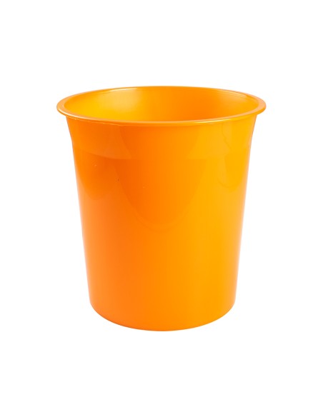 CI | Papelera plastico q-connect naranja translucido 13 litros