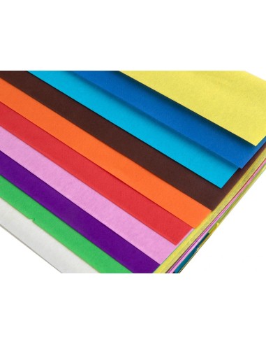 CI | Papel seda liderpapel 52x76cm 18g/m2 bolsa de 10 hojas colores surtidos