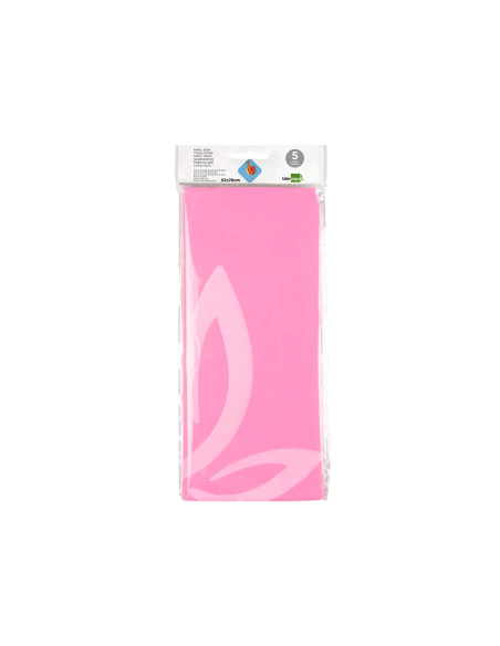 CI | Papel seda liderpapel 52x76cm 18g/m2 bolsa de 5 hojas rosa