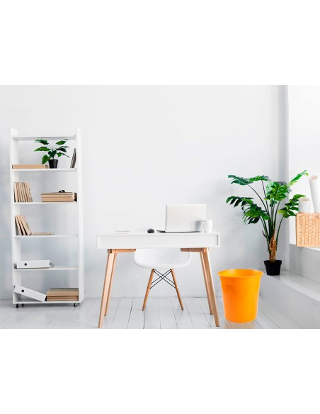 CI | Papelera plastico q-connect naranja translucido 13 litros