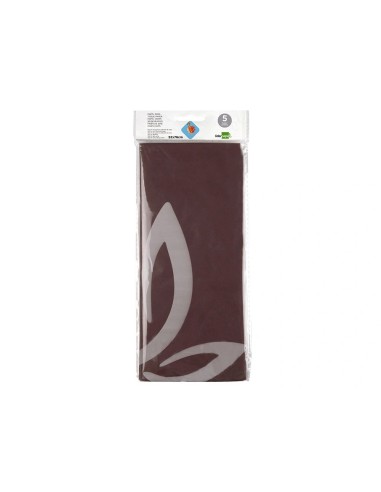 CI | Papel seda liderpapel 52x76cm 18g/m2 bolsa de 5 hojas marron