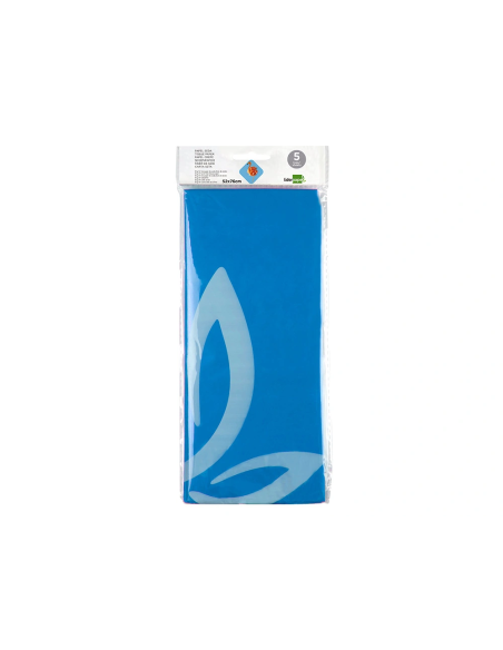 CI | Papel seda liderpapel 52x76cm 18g/m2 bolsa de 5 hojas azul