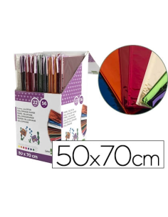 CI | Papel celofan liderpapel 50x70 expositor 56 bolsas...