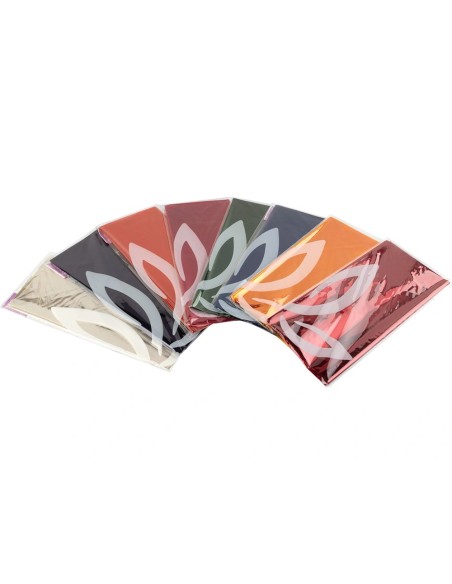 CI | Papel celofan liderpapel 50x70 expositor 56 bolsas de 5 hojas 8 colores surtidos