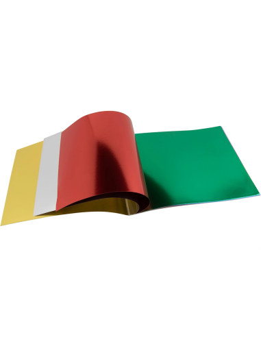 CI | Bloc trabajos manuales liderpapel papel metalizado 240x315 mm 10 hojas colores surtidos