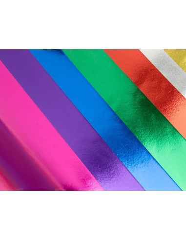CI | Bloc trabajos manuales liderpapel papel metalizado 240x315 mm 10 hojas colores surtidos