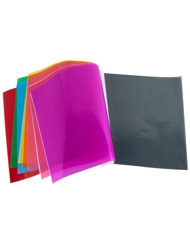 CI | Bloc trabajos manuales liderpapel celofan 240x315mm 10 hojas colores surtidos