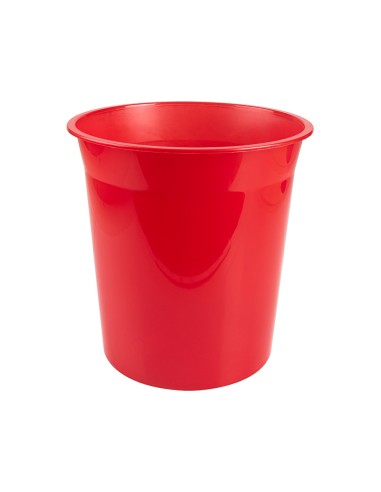 CI | Papelera plastico q-connect rojo...