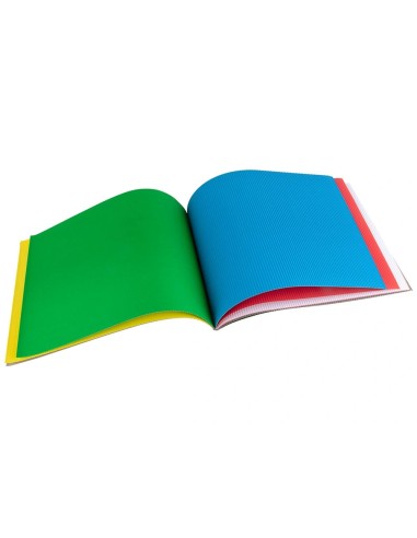 CI | Bloc trabajos manuales liderpapel carton ondulado 240x315mm 10 hojas colores surtidos