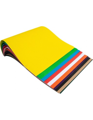 CI | Bloc trabajos manuales liderpapel carton ondulado 240x315mm 10 hojas colores surtidos