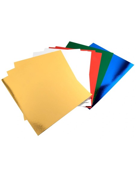 CI | Bloc trabajos manuales liderpapel cartulina metalizada 240x315mm 10 hojas colores surtidos