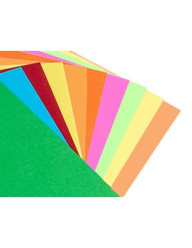 CI | Bloc trabajos manuales liderpapel cartulina 240x315mm 10 hojas 5 colores neon + 5 colores intensos