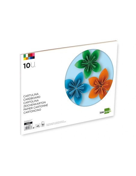 CI | Bloc trabajos manuales cartulina 297x420mm 10 hojas colores surtidos