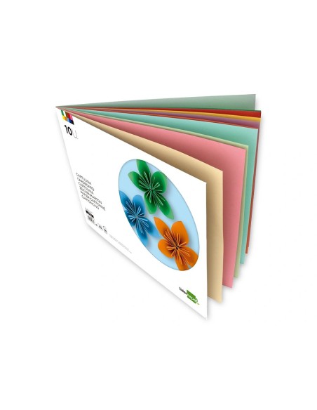 CI | Bloc trabajos manuales cartulina 297x420mm 10 hojas colores surtidos