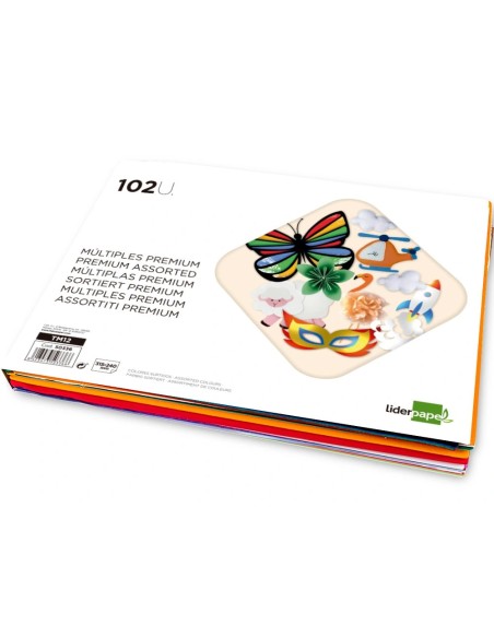 CI | Bloc trabajos manuales liderpapel multiple premium 240x315mm 102 hojas colores surtidos