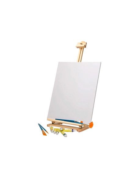 CI | Caballete pintor liderpapel sobremesa madera fsc 80x27,5x30 cm