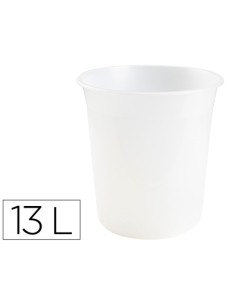 CI | Papelera plastico q-connect transparente 13 litros