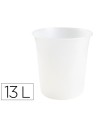 CI | Papelera plastico q-connect transparente 13 litros