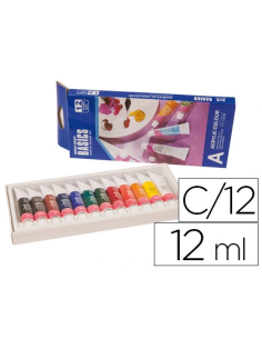CI | Pintura acrilica artist caja carton de 12 colores...