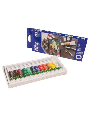 CI | Pintura oleo artist caja carton de 12 colores surtidos tubo de 12 ml