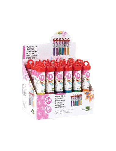 CI | Purpurina liderpapel fantasia colores metalicos pasteles bote de 18 gr