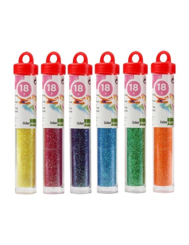 CI | Purpurina liderpapel fantasia colores metalicos pasteles bote de 18 gr