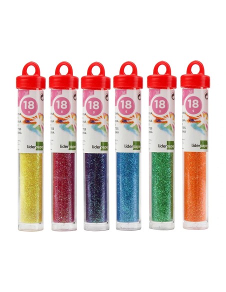 CI | Purpurina liderpapel fantasia colores metalicos pasteles bote de 18 gr