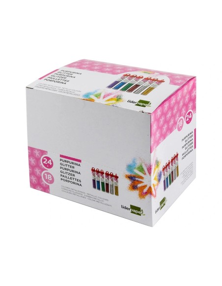 CI | Purpurina liderpapel fantasia colores metalicos surtidos bote de 18 gr