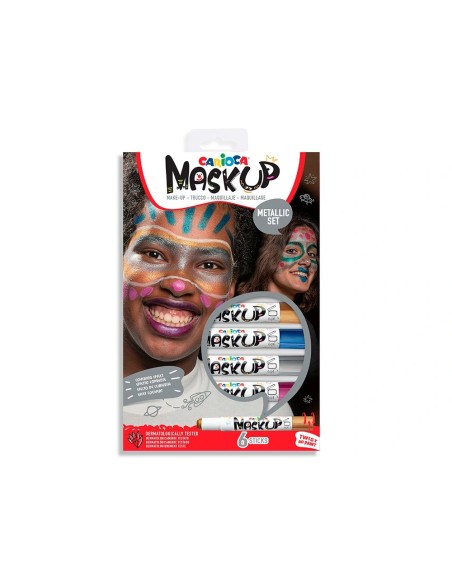 CI | Barra De Maquillaje Carioca Mask Up Metallic Caja De 6 Colores Surtidos