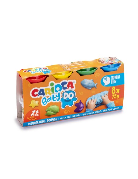 CI | Pasta De Modelar Carioca Baby Dough Bote 75 G Set De 8 Colores Surtidos