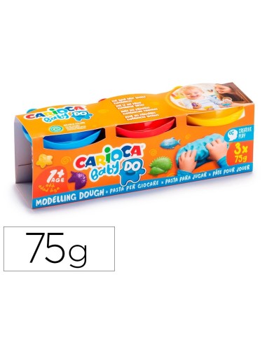 CI | Pasta De Modelar Carioca Baby Dough Bote 75 G Set De 3 Colores Surtidos