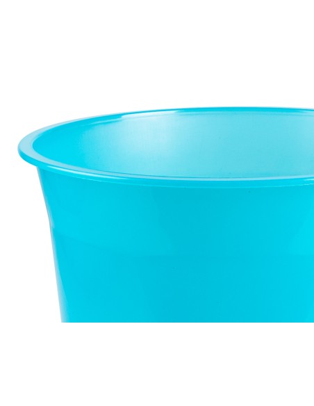 CI | Papelera plastico q-connect turquesa translucido 13 litros