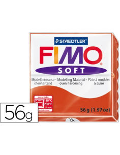 CI | Pasta staedtler fimo soft 56 gr color rojo indian