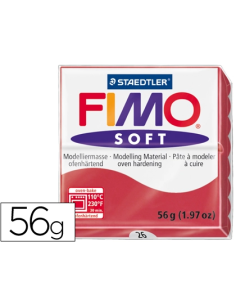 CI | Pasta staedtler fimo soft 56 gr color rojo cereza
