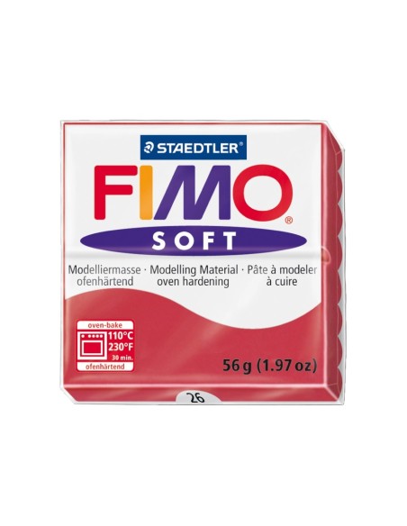 CI | Pasta staedtler fimo soft 56 gr color rojo cereza