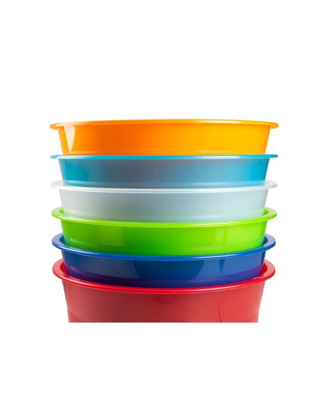 CI | Papelera plastico q-connect turquesa translucido 13 litros
