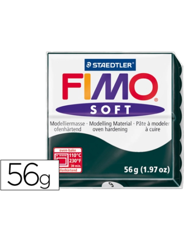 CI | Pasta staedtler fimo soft 56 gr color negro